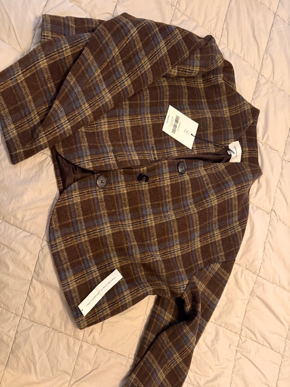 Reformation Owen Jacket - Brown Plaid